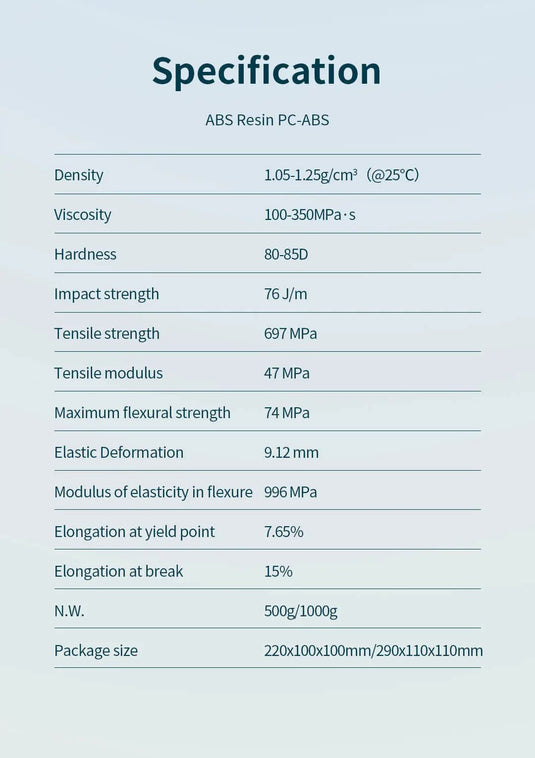 Piocreat3D ABS смола: Прецизно отпечатване за професионални резултати
